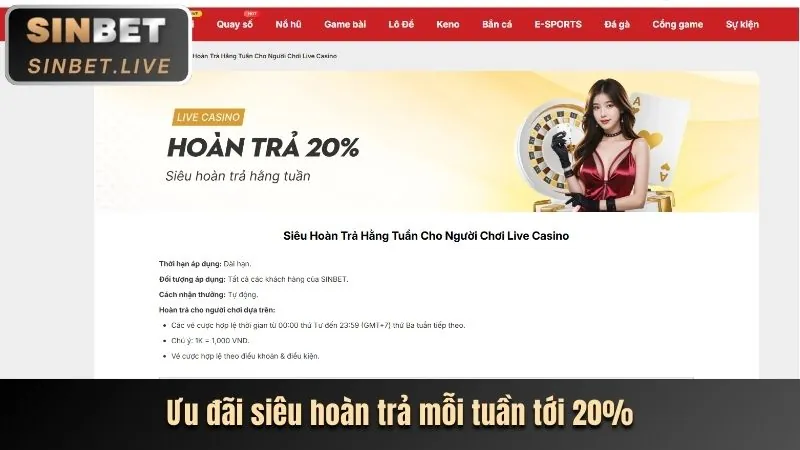 Thưởng nạp lại hàng ngày bj6606